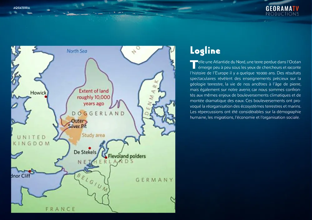 Page du dossier de présentation Aquaterra, Doggerland refait surface, page 2/18