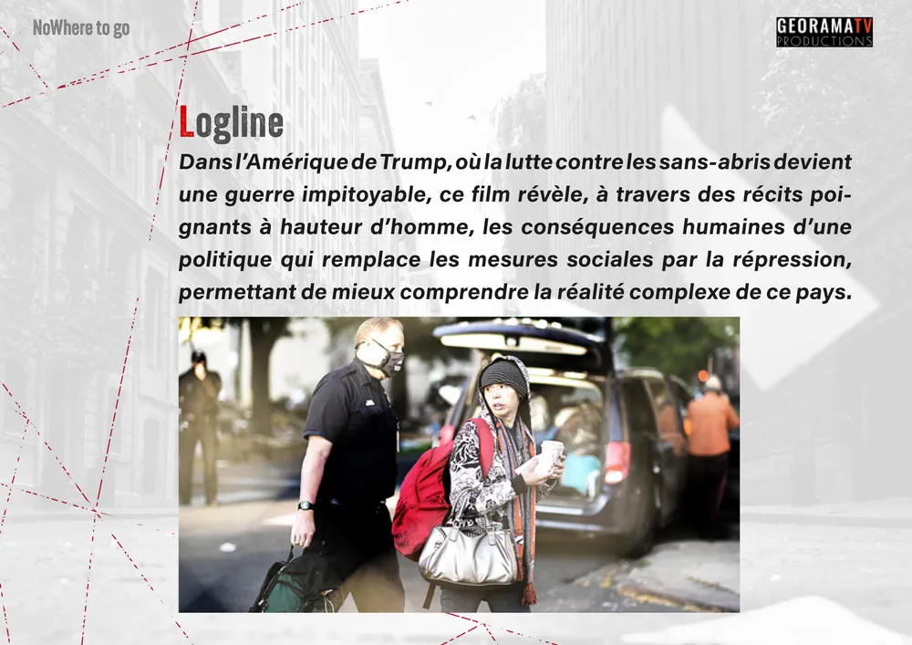 Page du dossier de présentation NoWhere to Go, page 2/13