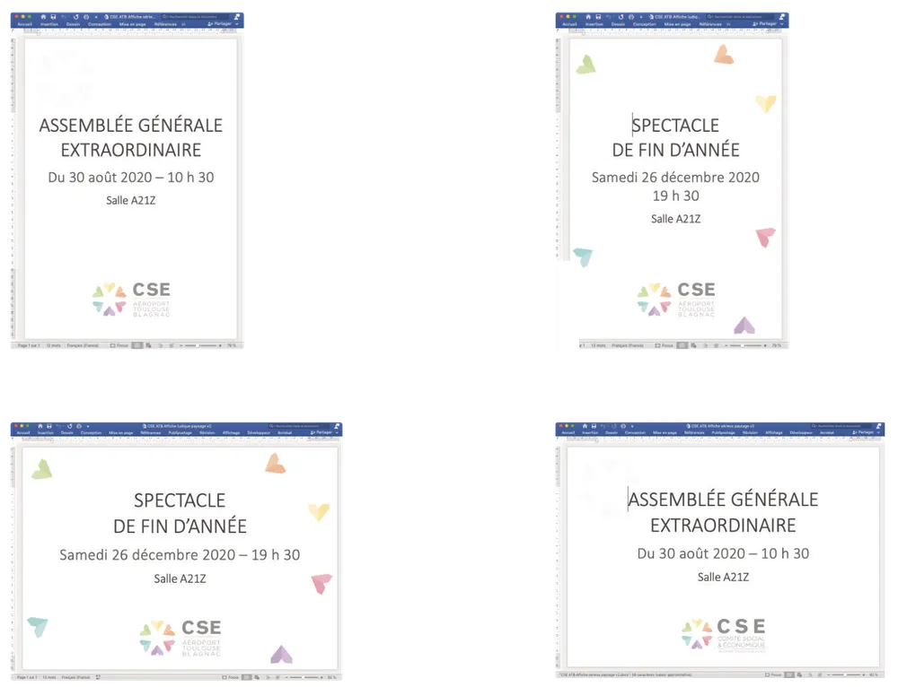 Affiche pour l’assemblée générale du CSE
