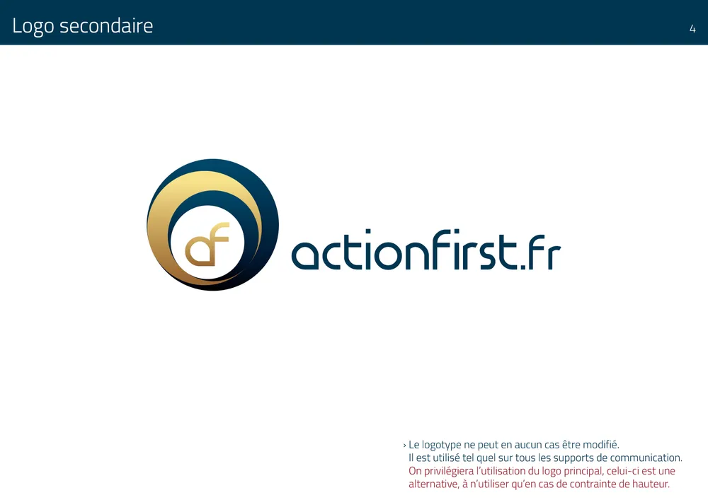 Le logo secondaire graphisme horizontal