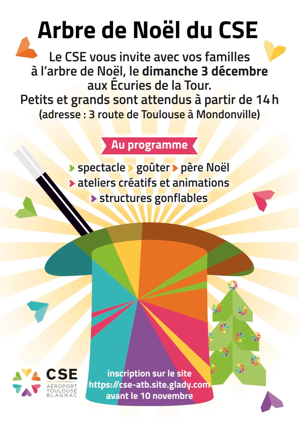 Affiche de Noël 2023 du CSE