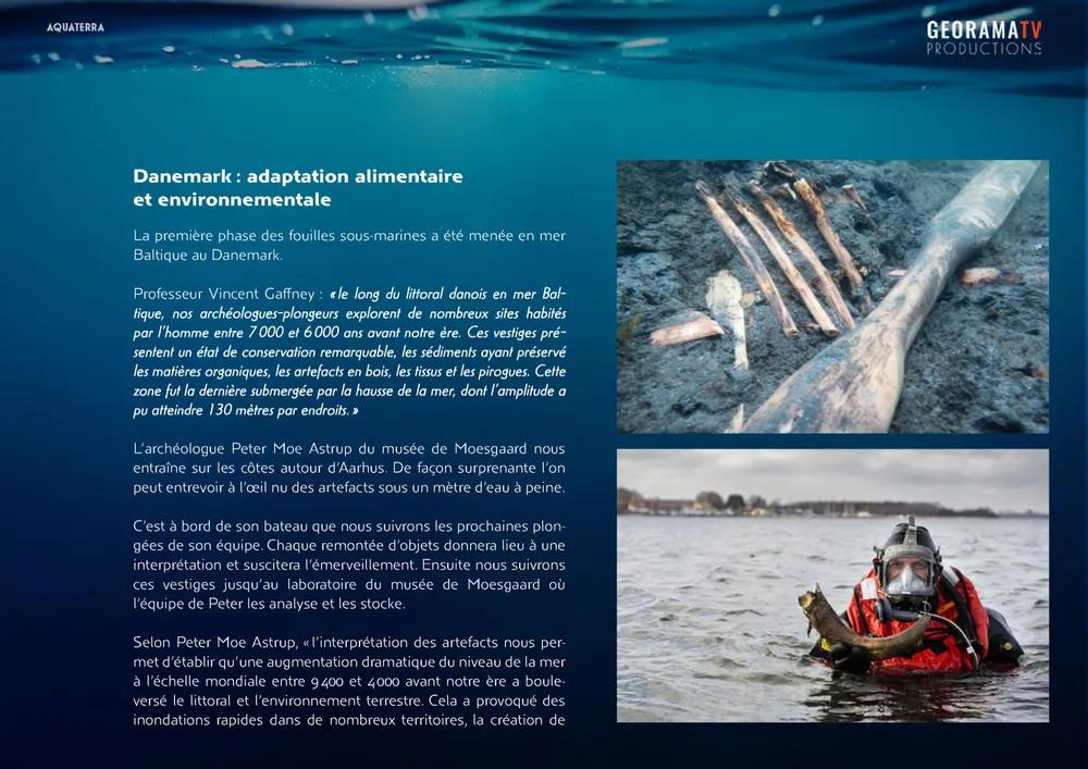 Page du dossier de présentation Aquaterra, Doggerland refait surface, page 5/18