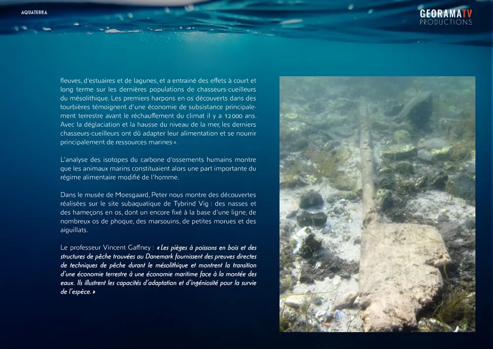 Page du dossier de présentation Aquaterra, Doggerland refait surface, page 6/18
