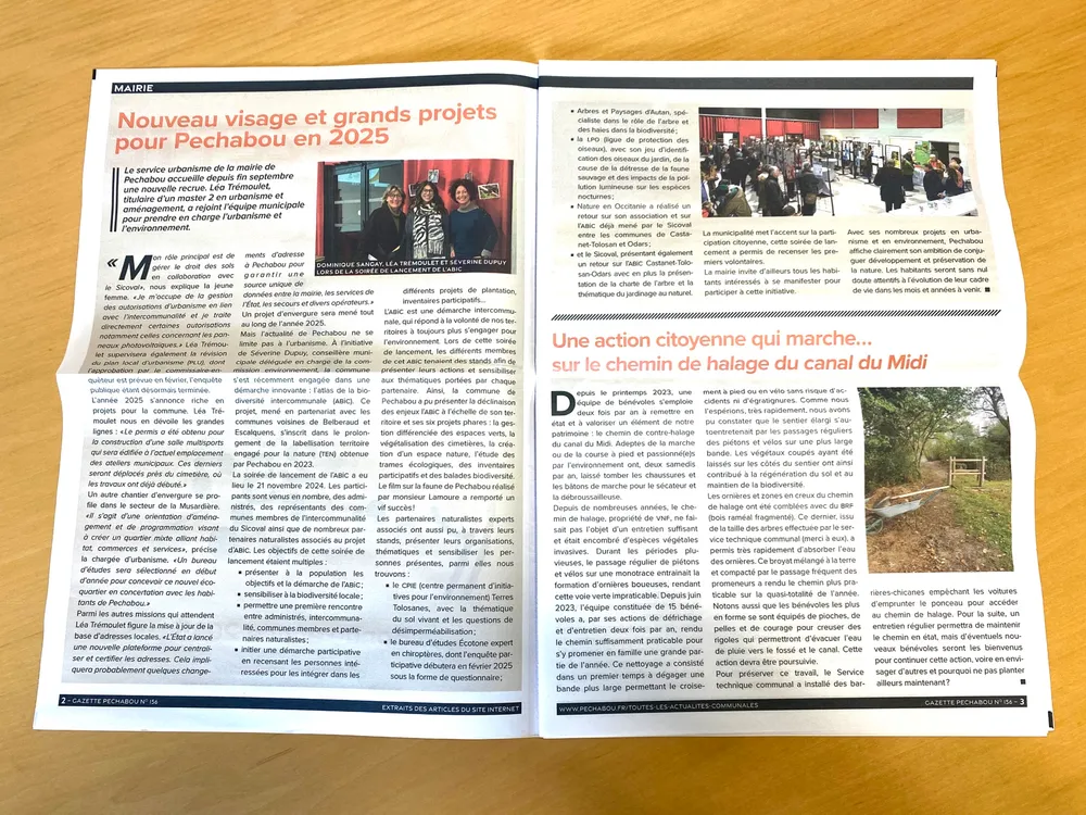 Mise en page intérieur magazine papier