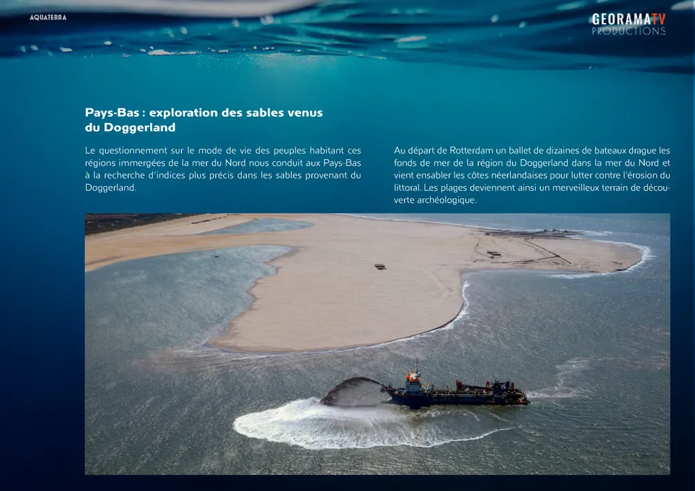 Page du dossier de présentation Aquaterra, Doggerland refait surface, page 9/18