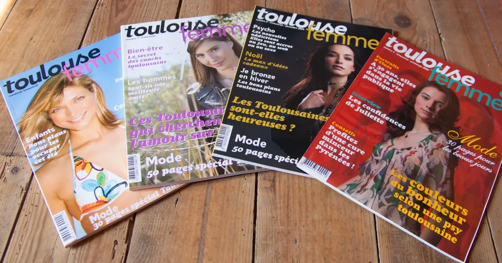 Direction artistique, graphisme, mise en page des magazines Toulouse Femmes