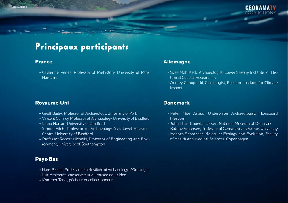 Page du dossier de présentation Aquaterra, Doggerland refait surface, page 16/18