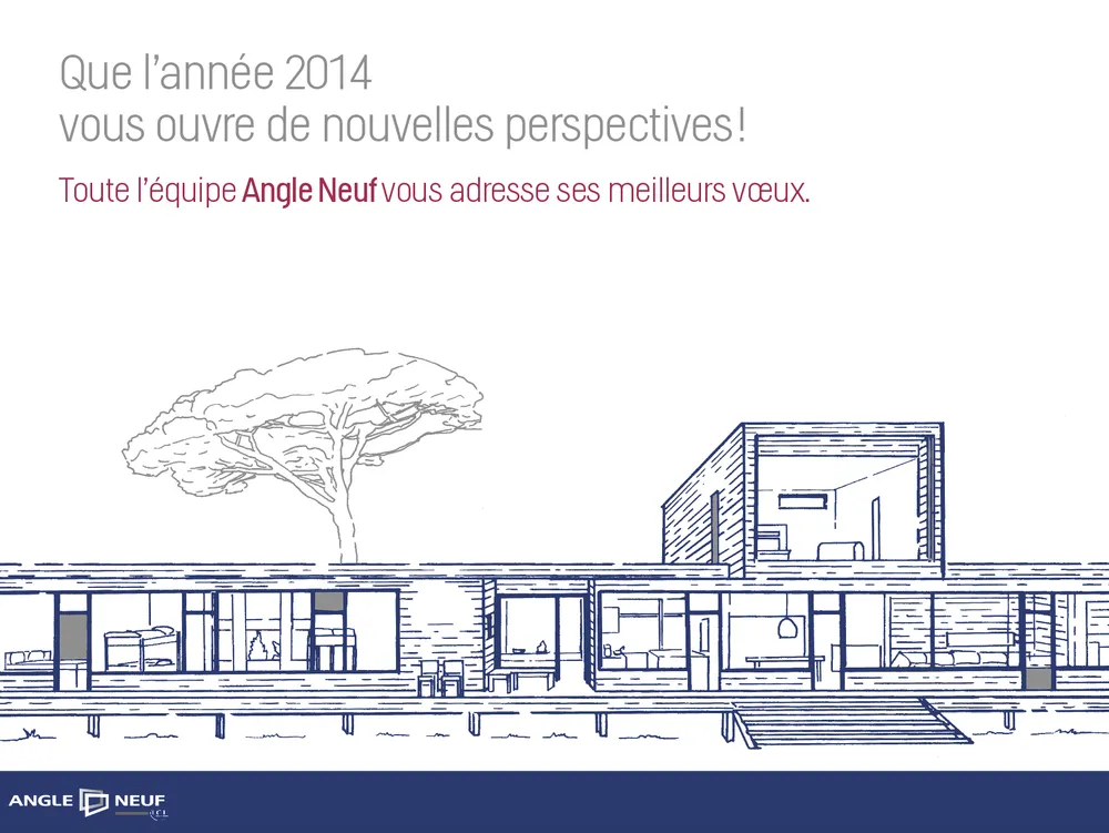 Création graphique carte de vœux Angle Neuf