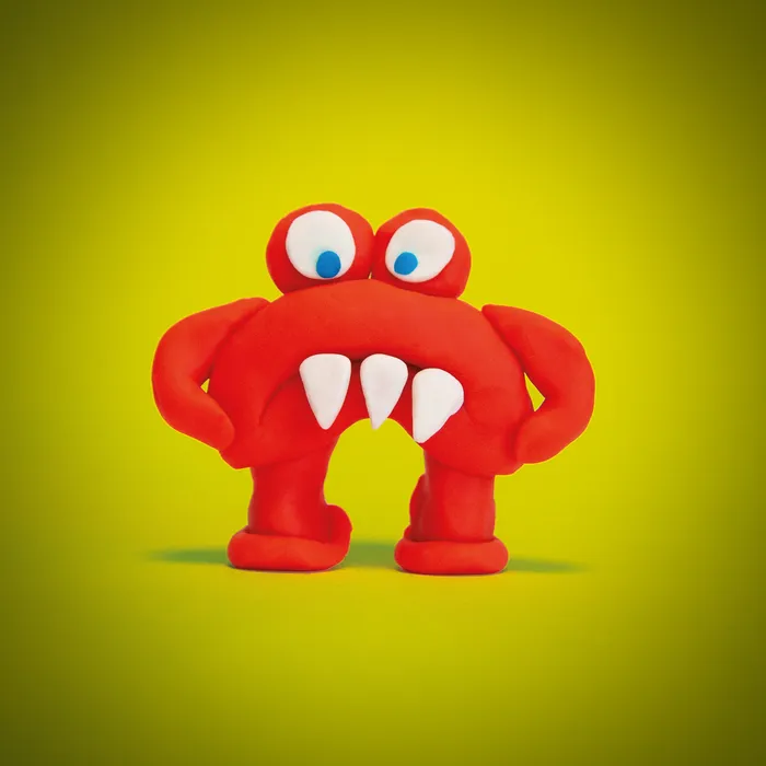 Maquette en pâte à modeler pour créer une mascotte, graphisme