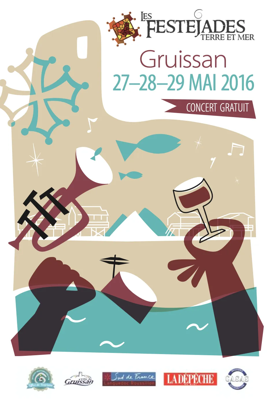 Projet d’affiche pour les Festejades, Gruissan