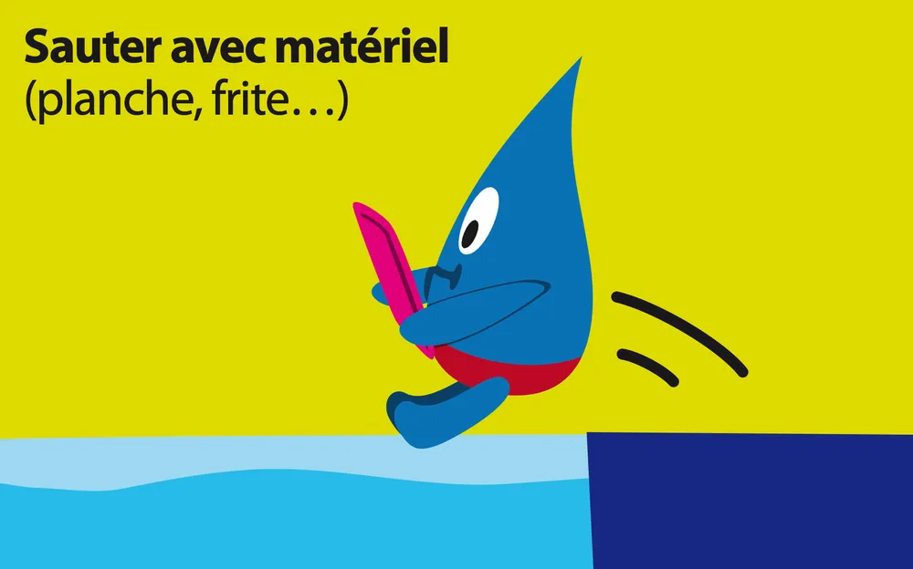 Illustration à caractère pédagogique enfant piscine